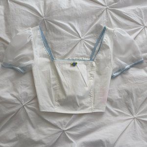 Dolls Kill Sugar Thrillz Blue Top